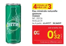 METRO Perrier - eau minérale naturelle gazeuse offre