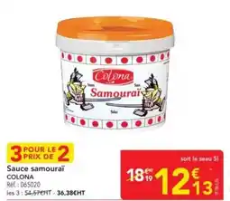 METRO Colona - sauce samouraï offre