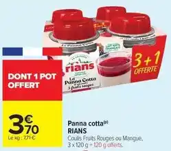 Carrefour Rians - panna cotta offre