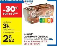 Carrefour Carrefour - dessert original offre