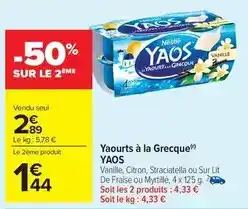 Carrefour Nestlé - yaourts à la grecque yaos offre