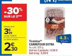 Carrefour Carrefour - tiramisu extra offre