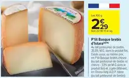 Carrefour P'tit basque - p'tit basque brebis d'istara offre
