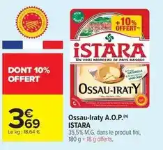 Carrefour Istara - ossau-iraty a.o.p offre