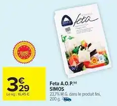 Carrefour Fini - feta a.o.p offre