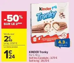 Carrefour Ferrero rocher - kinder tronky offre