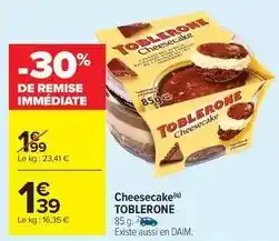 Carrefour Toblerone - cheesecake offre