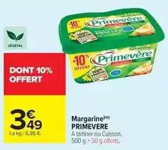 Carrefour Primevère - margarine offre