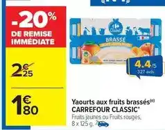 Carrefour Carrefour - yaourts aux fruits brassés offre