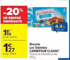 Carrefour Carrefour - biscuits les tablettes offre