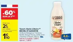 Carrefour Michel et augustin - yaourt vache à boire offre