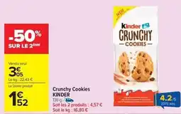 Carrefour Ferrero rocher - kinder crunchy cookies offre