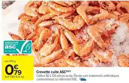 Carrefour Crevette cuite asc offre