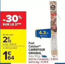 Carrefour Carrefour - fuet catalan offre