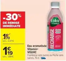 Carrefour Volvic - eau aromatisée vitamin+ offre