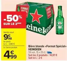 Carrefour Heineken - bière blonde format spécial offre