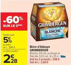 Carrefour Grimbergen - bière d'abbaye offre