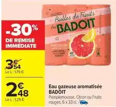 Carrefour Badoit - eau gazeuse aromatisée offre