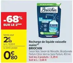 Carrefour Recharge de liquide vaisselle mains offre