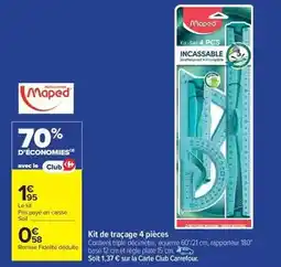 Carrefour Maped - kit de tracge 4 pièces offre