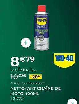 Feu Vert Wd-40 - nettoyant chaîne de moto 400ml offre