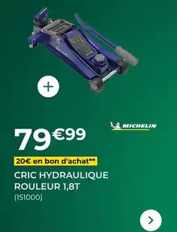Feu Vert Michelin - cric hydraulique rouleur 1,8t offre