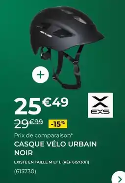 Feu Vert Exs - casque vélo urbain noir offre