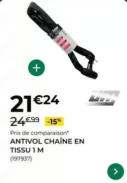 Feu Vert Um - antivol chaîne en tissu 1 m offre