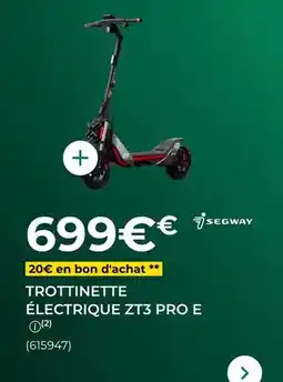 Feu Vert Segway-ninebot - trottinette electrique zt3 pro e offre