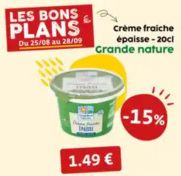 SO'BiO Grandeur nature - crème fraiche épaisse offre