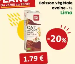 SO'BiO Lima - boisson végétale avoine offre