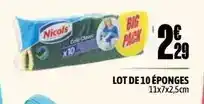 L'incroyable Nicols - lot de 10 éponges offre