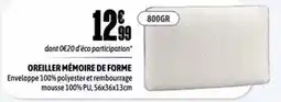 L'incroyable Oreiller mémoire de forme offre