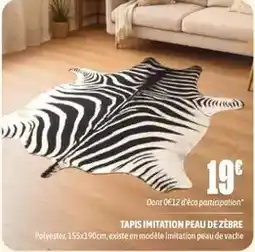 L'incroyable Tapis imitation peau de zebre offre