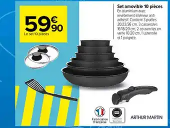 Carrefour Set Amovible 10 Pièces Arthur Martin offre