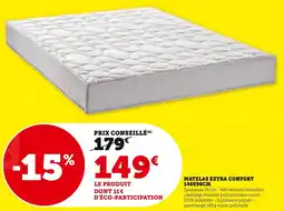 Super U Matelas extra confort offre