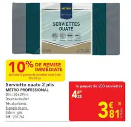 METRO Metro professional serviette ouate 2 plis offre