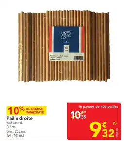 METRO Paille droite offre