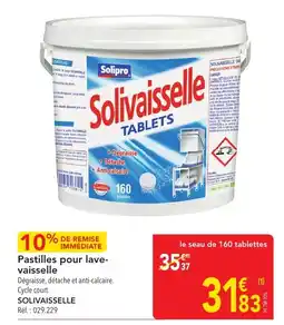 METRO SOLIVAISSELLE Pastilles pour lave- vaisselle offre