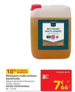 METRO Nettoyant multi-surfaces bactericide offre