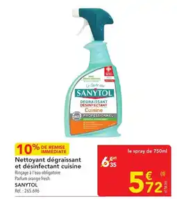 METRO SANYTOL Nettoyant dégraissant et désinfectant cuisine offre