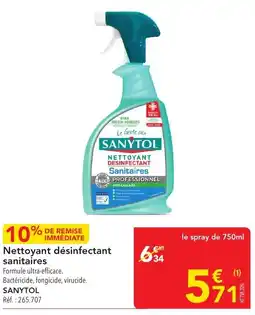METRO SANYTOL Nettoyant désinfectant sanitaires offre