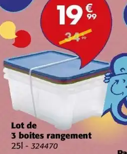 La Foir'Fouille Lot de 3 boites rangement offre