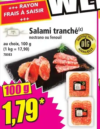 Norma Salami tranché offre