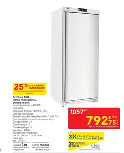 METRO METRO PROFESSIONAL Armoire offre