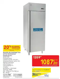 METRO METRO PROFESSIONAL Armoire de stockage inox offre