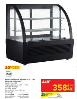METRO METRO PROFESSIONAL Vitrine réfrigérée à poser GCV1100 offre