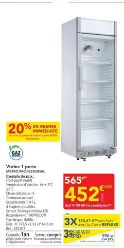 METRO METRO PROFESSIONAL Vitrine 1 porte offre
