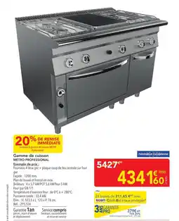 METRO METRO PROFESSIONAL Gamme de cuisson offre