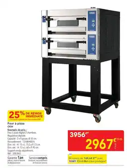 METRO OEM Four à pizza offre